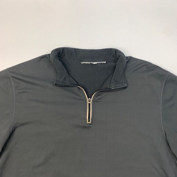Nike Sweatshirt Mens M Medium Dark Gray Quarter Zip Dri Fit Long Sleeve Pullover - Picture 4 of 15
